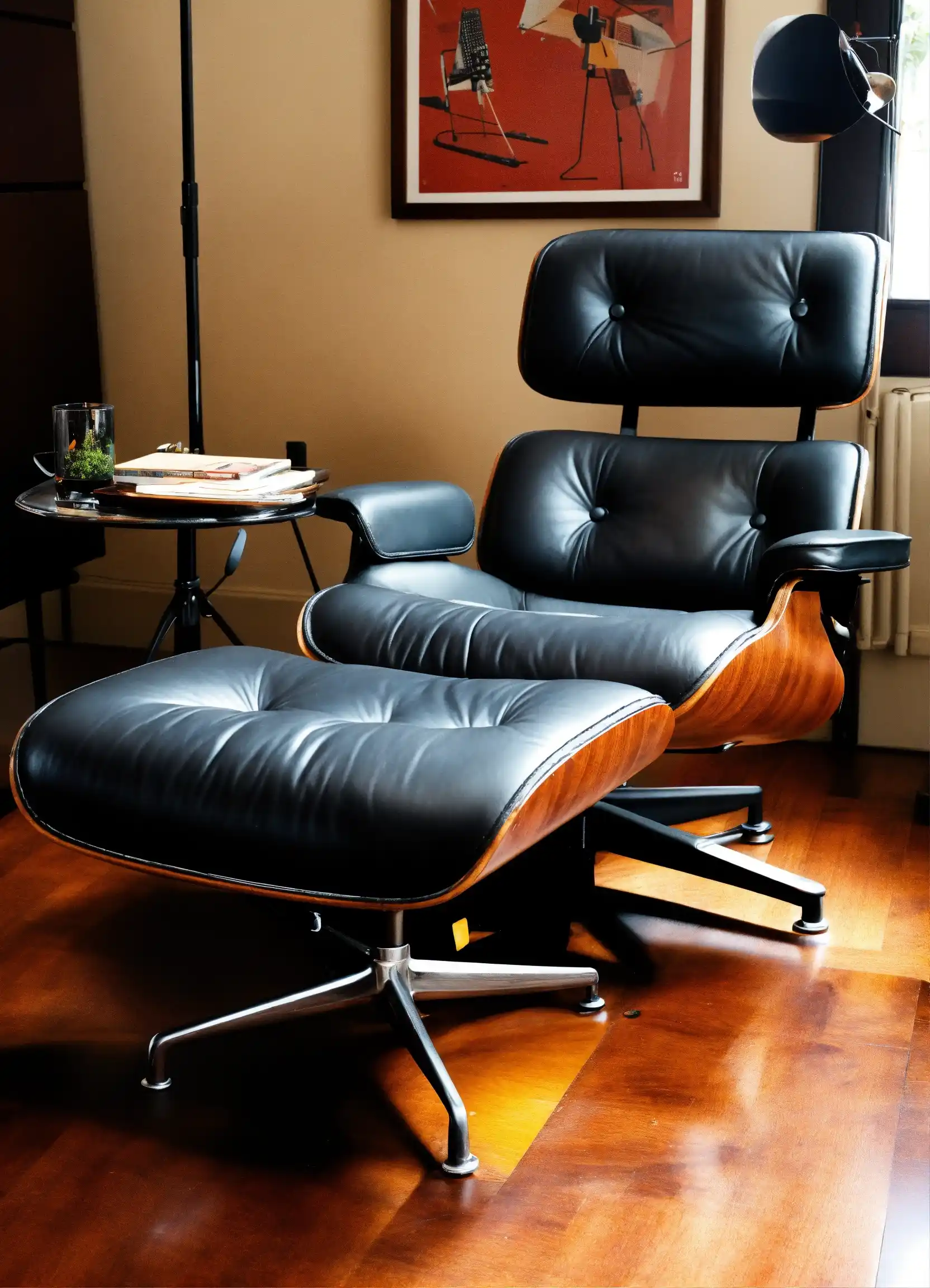 Licht Scandinavisch kantoor met blauwe accenten